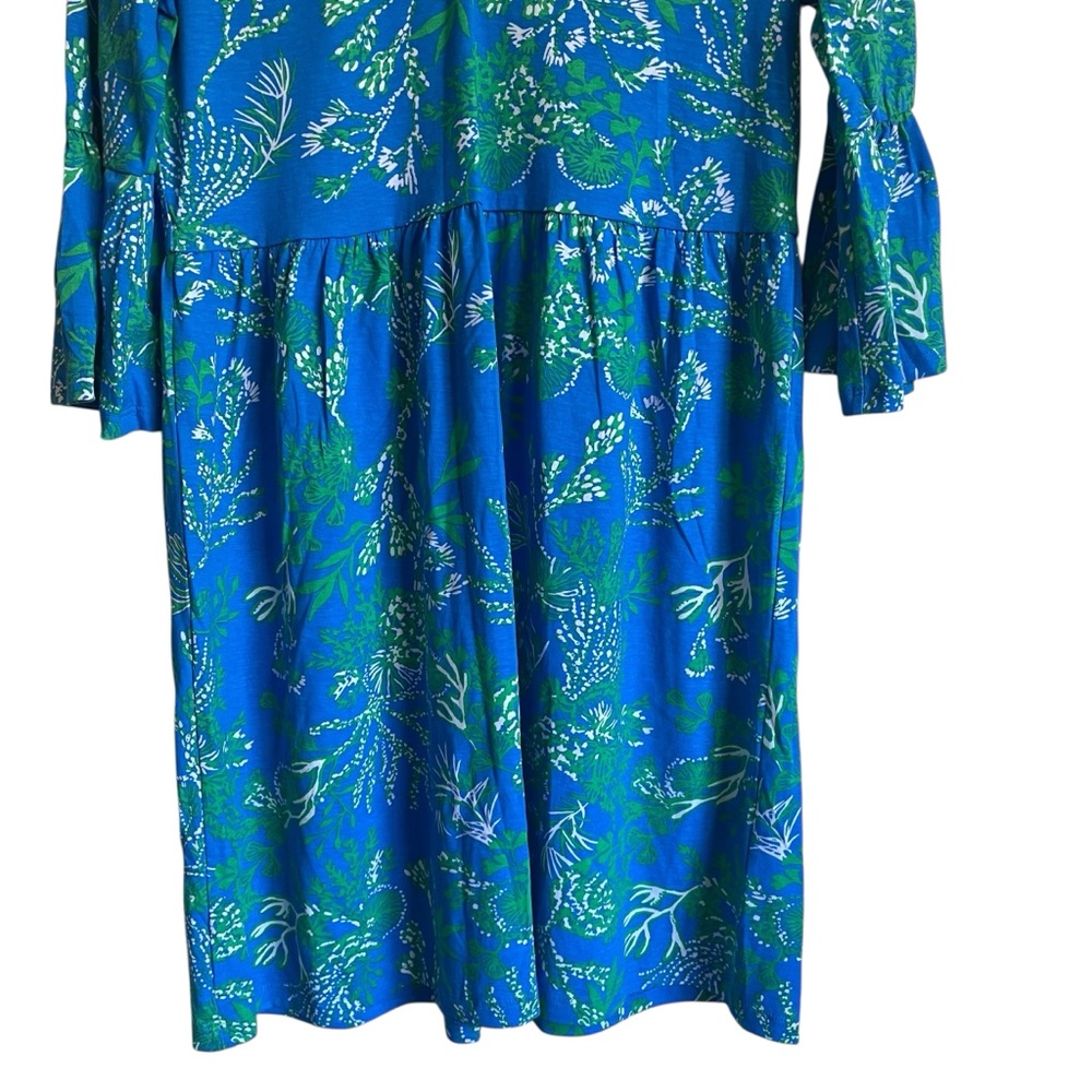 Lilly Pulitzer Jannie V-Neck A-Line Dress Briny Blue A Bit Salty print swing fit - Picture 7 of 12